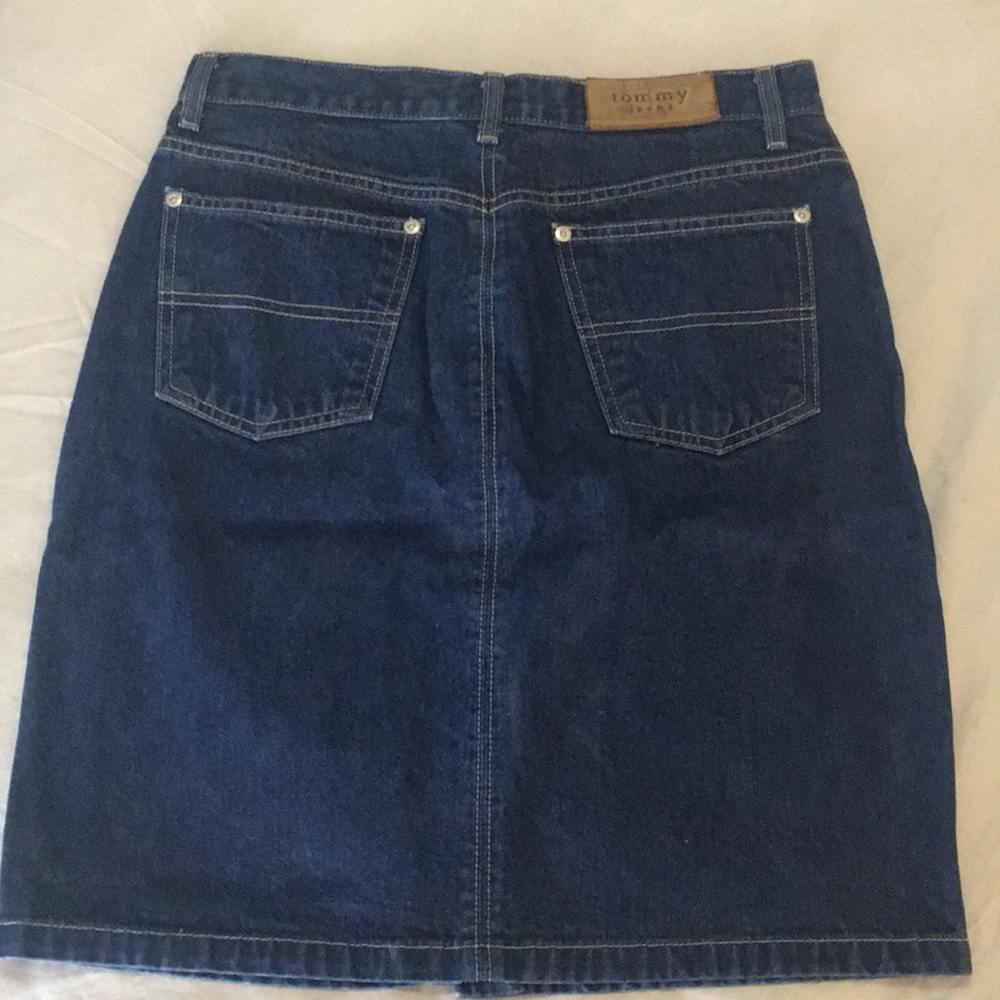 Y2K Tommy Jeans Button Front Denim Skirt - Picture 6 of 14